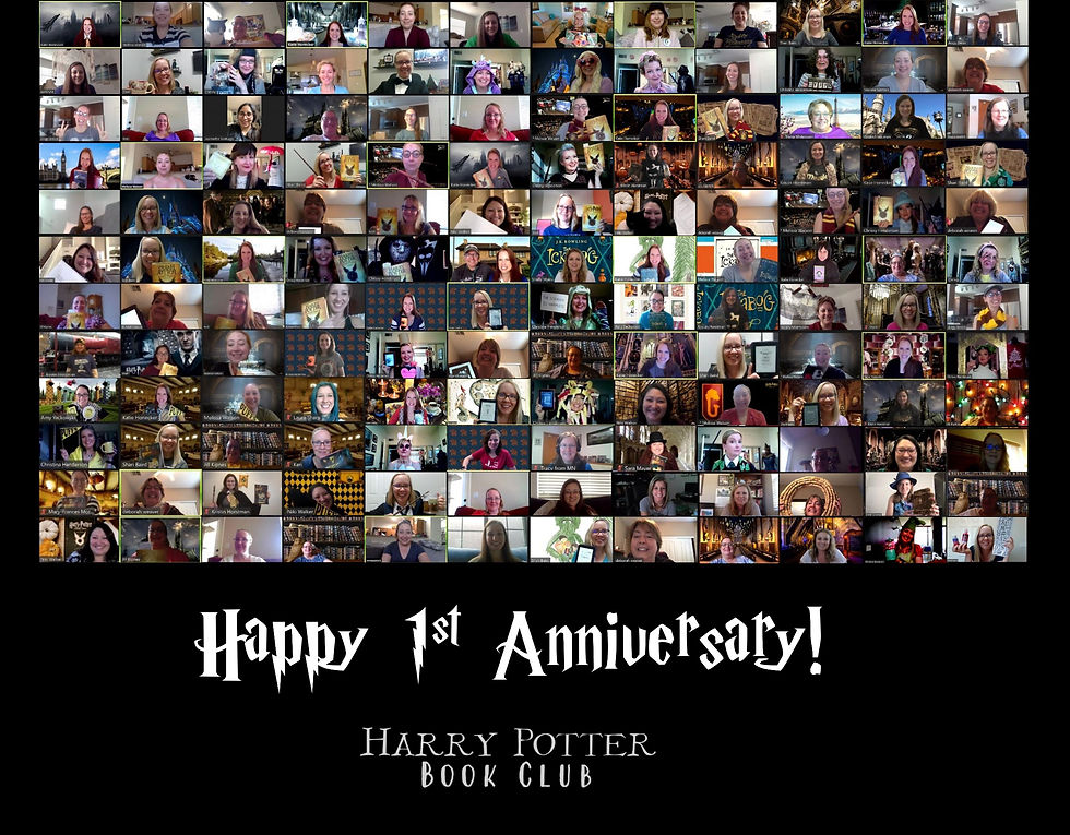 Year 1 Collage anniversary collage of past zoom calls