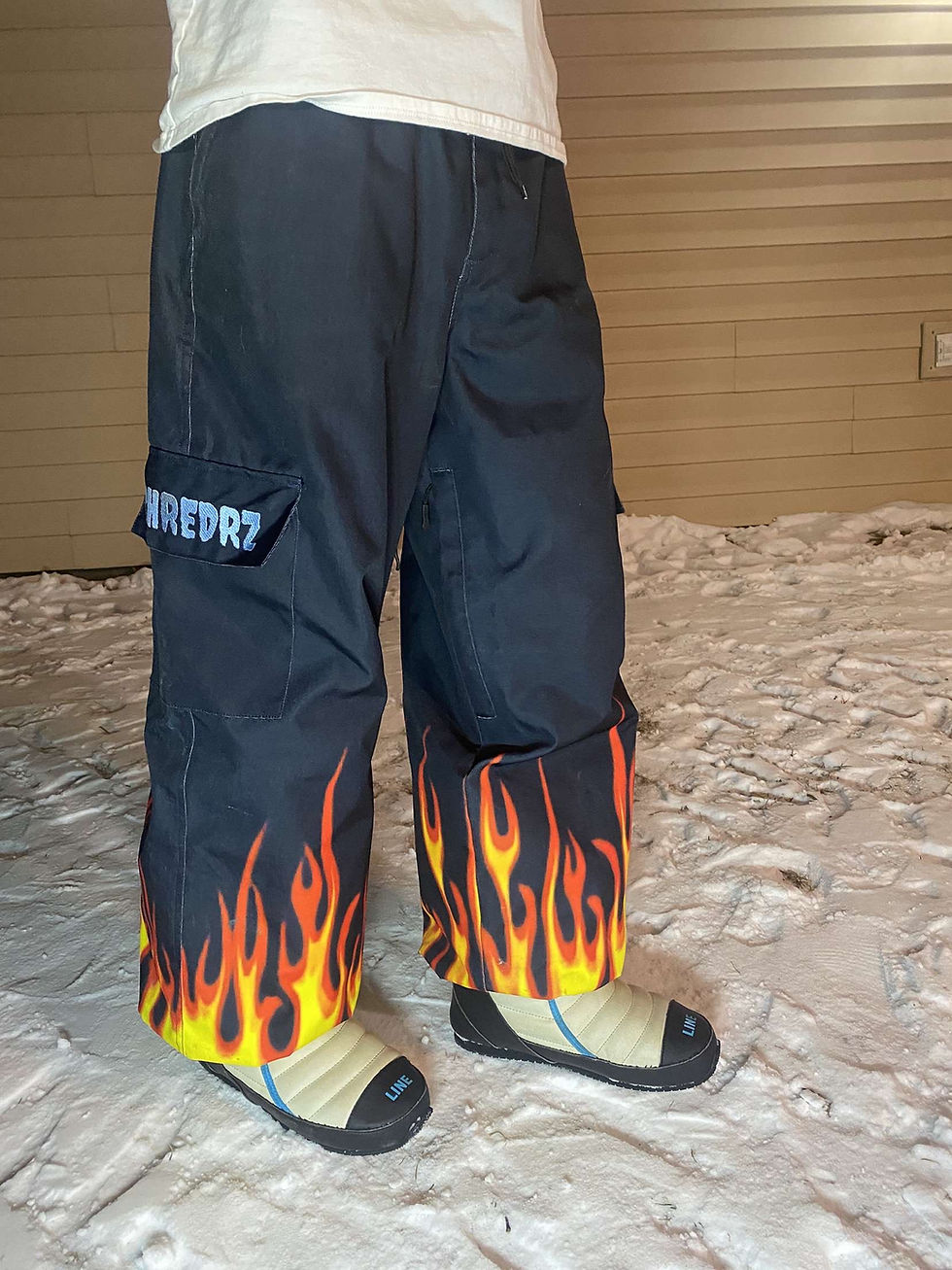 Thumbnail: Black Snowpants w/ Flames