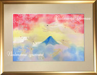 桜の空にうさぎ跳ねる しあわせ夢絵 西なつめ