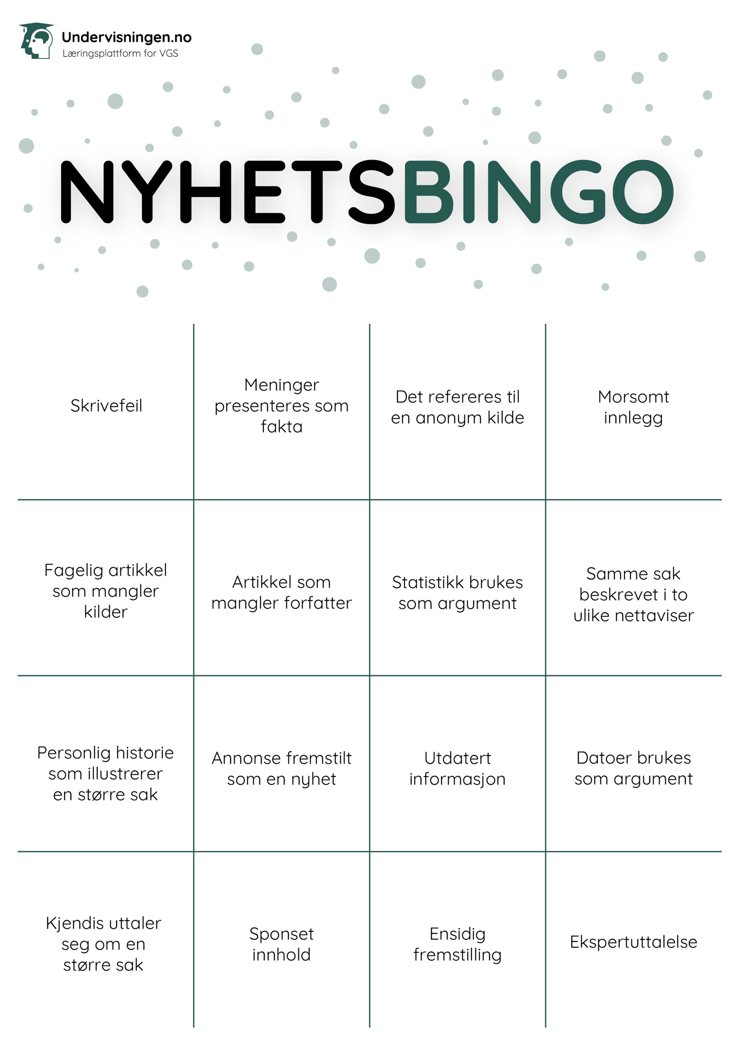 Nyhetsbingo