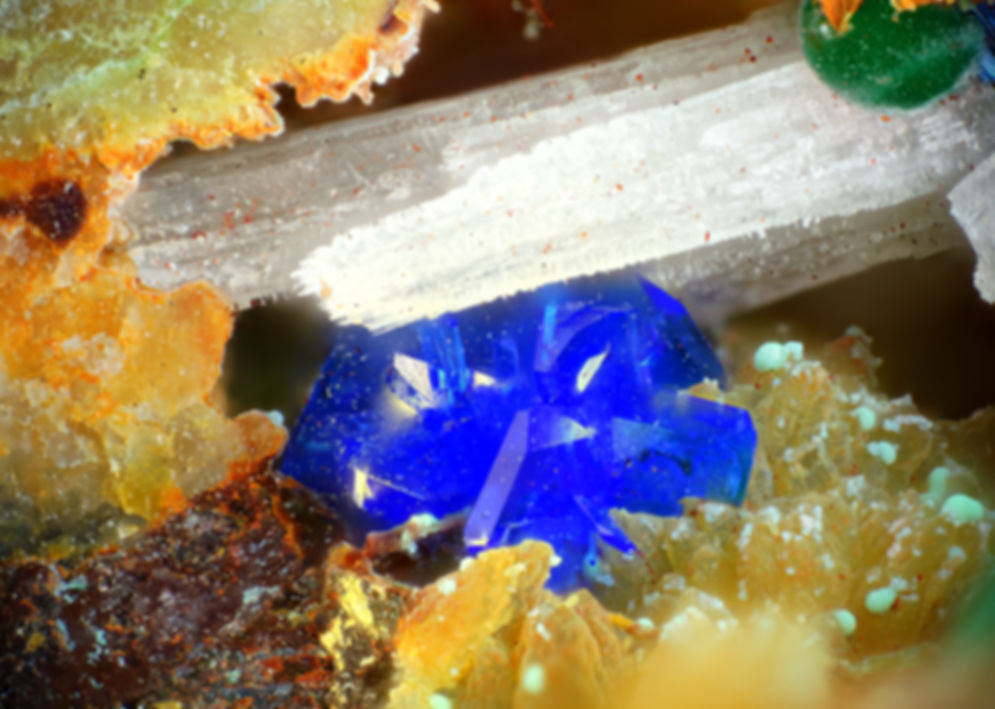Linarite | Puechiguier, France - Micromount