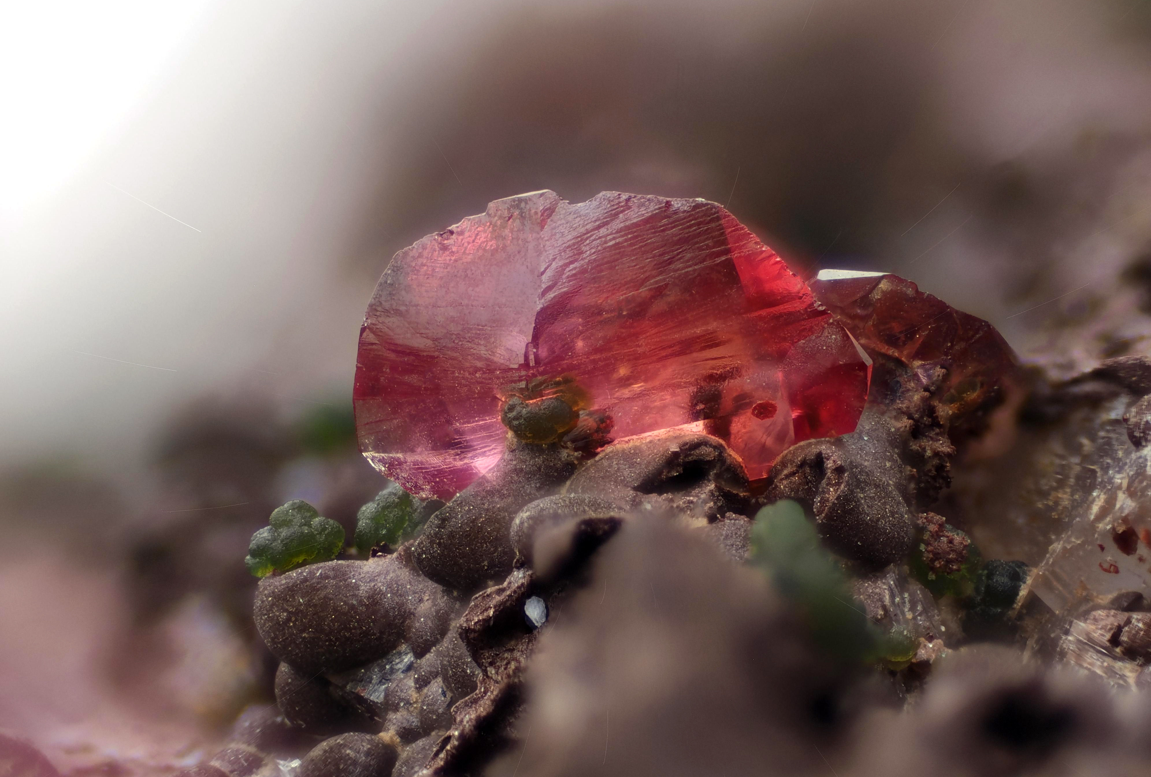 Roselite Cobaltaustinite | Aghbar, Maroc - Micromount