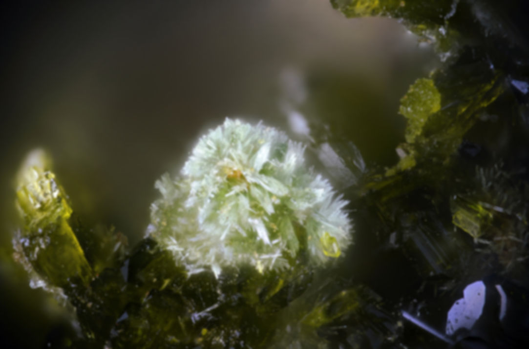 Pumpellyite Epidote | Laurium, USA - Micromount