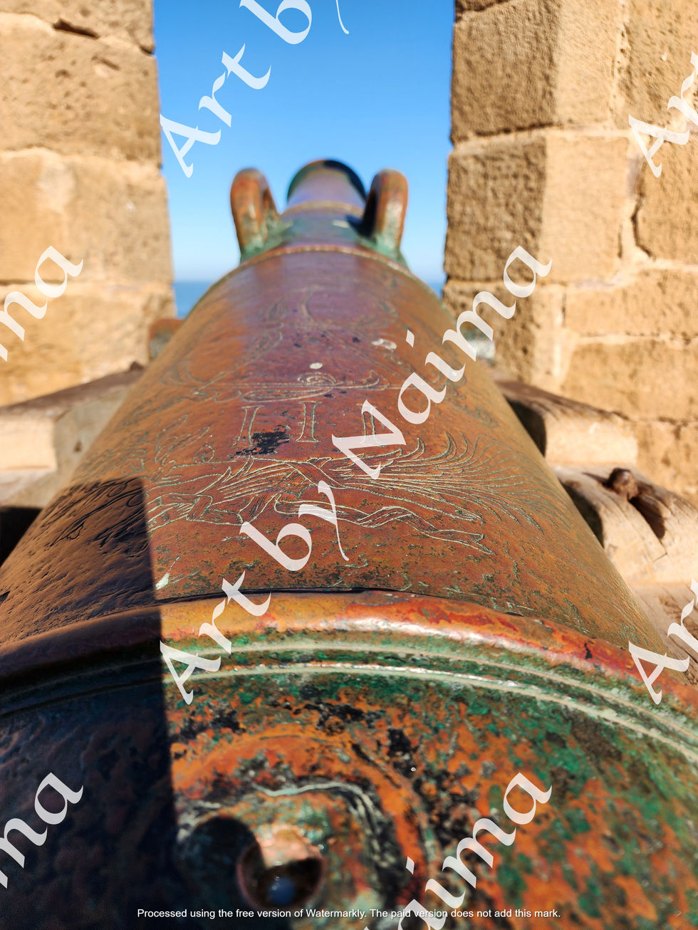 Cannon aimed from Citadel of Essaouira, Morocco