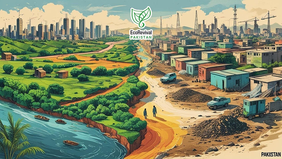 AI-generated image from EcoRevival Pakistan's social media campaign
