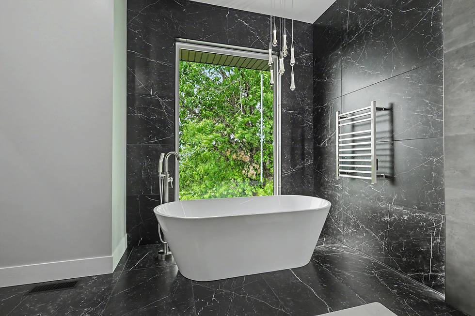 Luxury bathroom by a high end real estate broker.