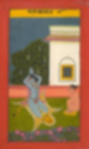 Haṭha Yogui practicando āsana, ilustración del Joga Pradīpikā, 1737.
