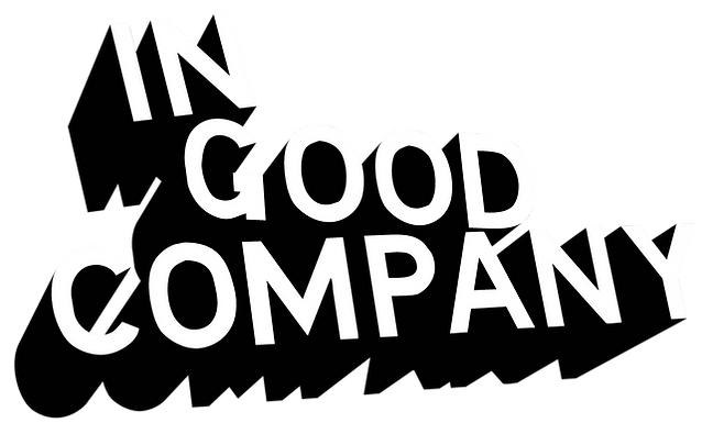 In Good Company's logo in black and white