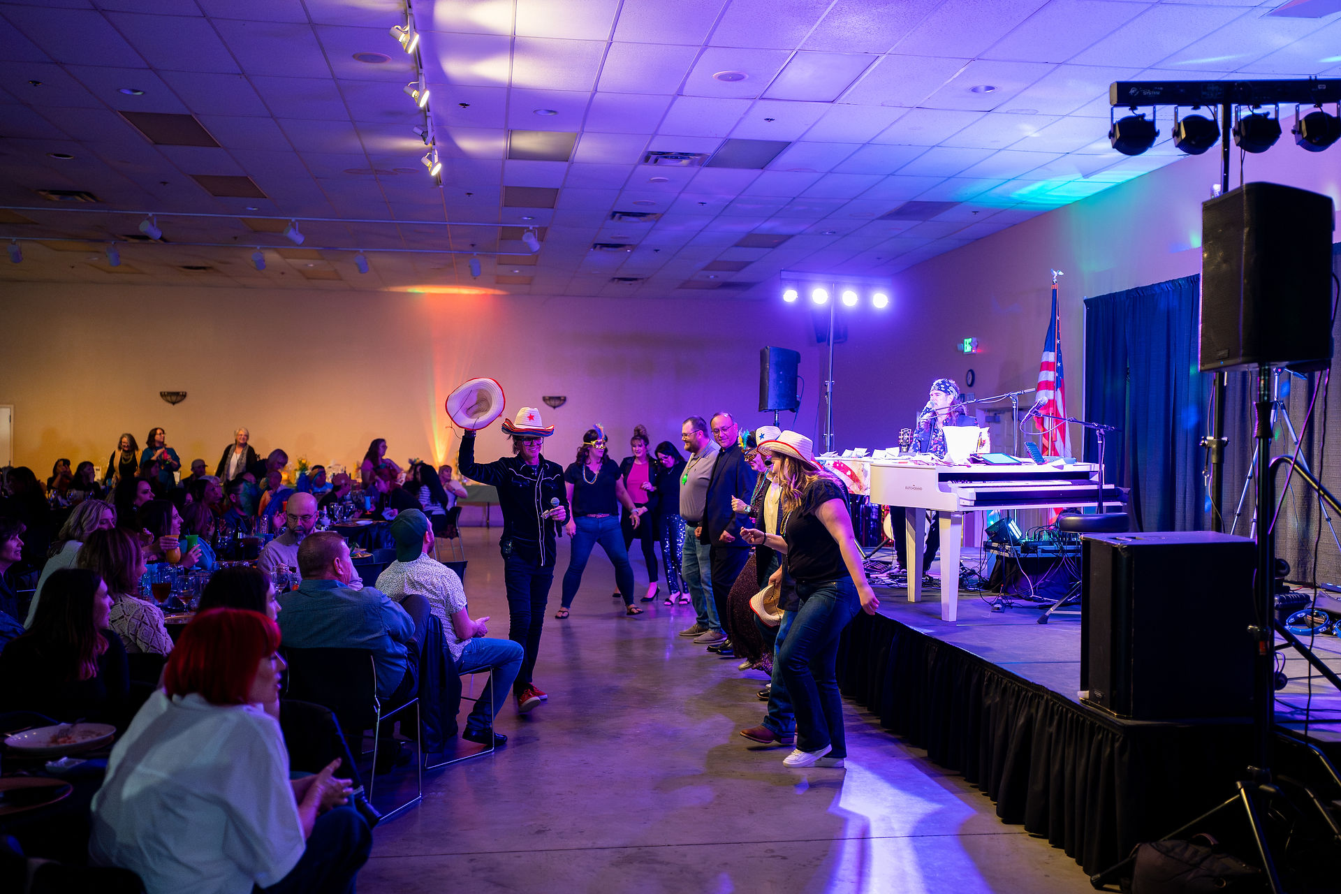 Tulare people having fun dancing.
