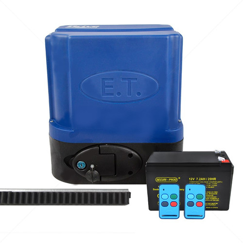 ET Drive 500 TRF Sliding Gate Motor Kit with 4m Nylon Rack Incl 2x4But ...