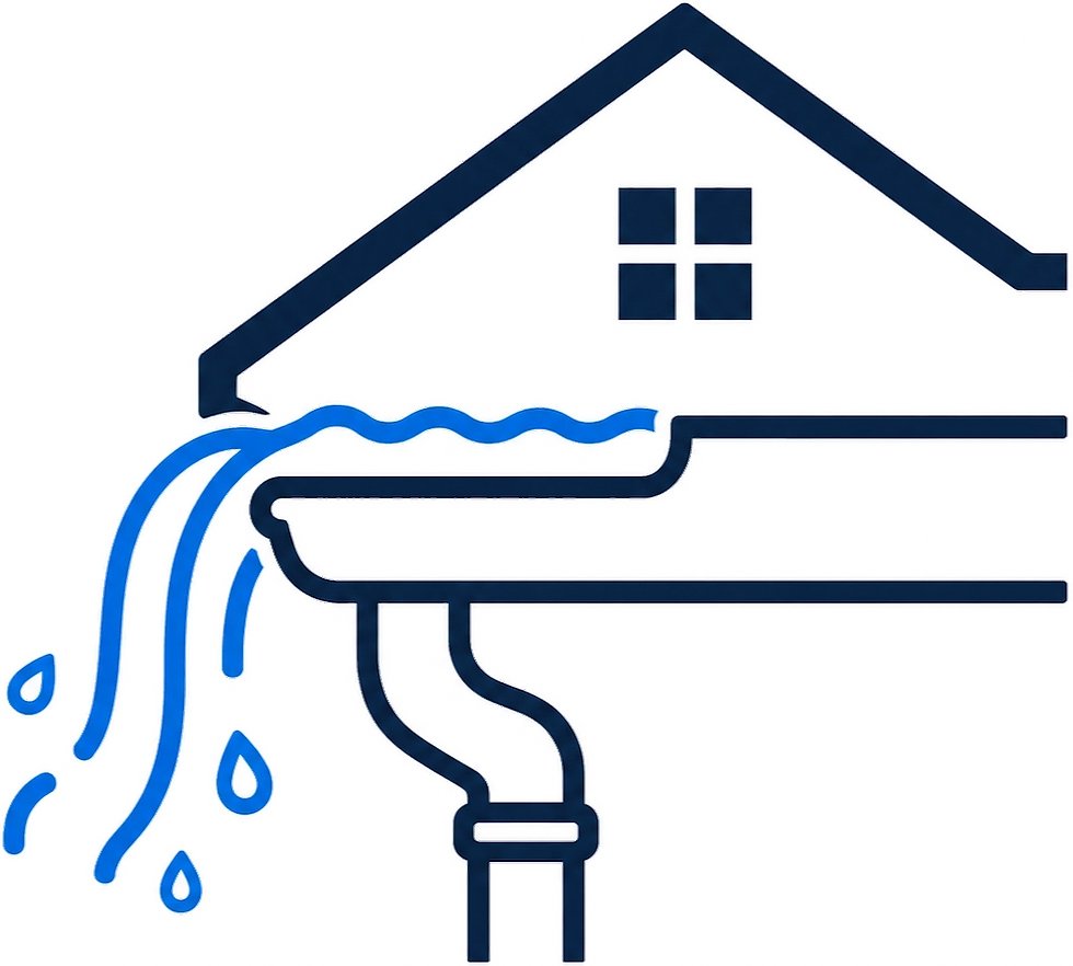 Overflowing gutter service icon