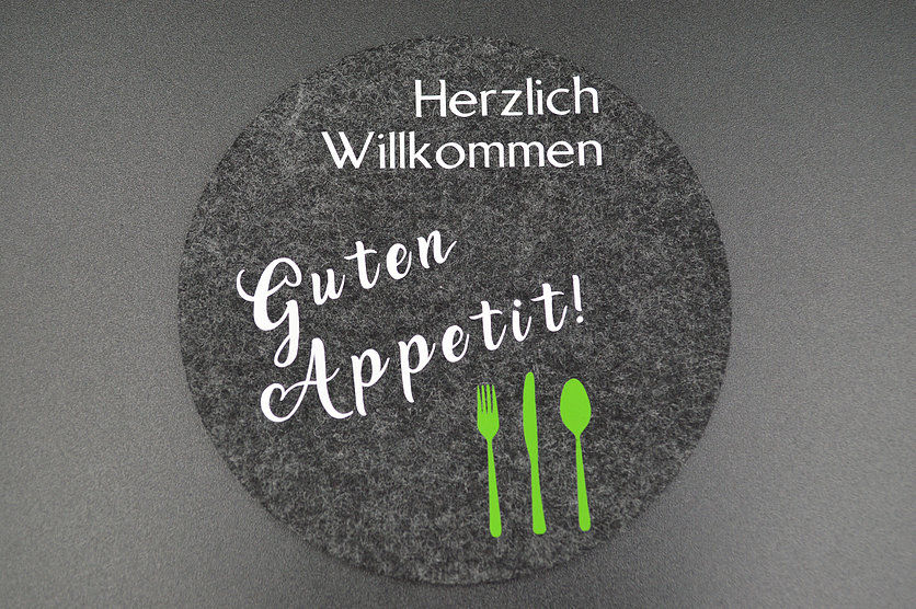 Miniaturbild: Tischset aus Filz "Herzlich Willkommen" 18 tlg.