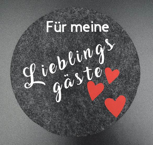 Miniaturbild: Tischset aus Filz "Für meine Lieblingsgäste" 18 tlg.