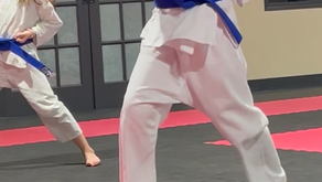 Children practicing Shotokan karate at Missouri Karate Association in Ellisville Missouri