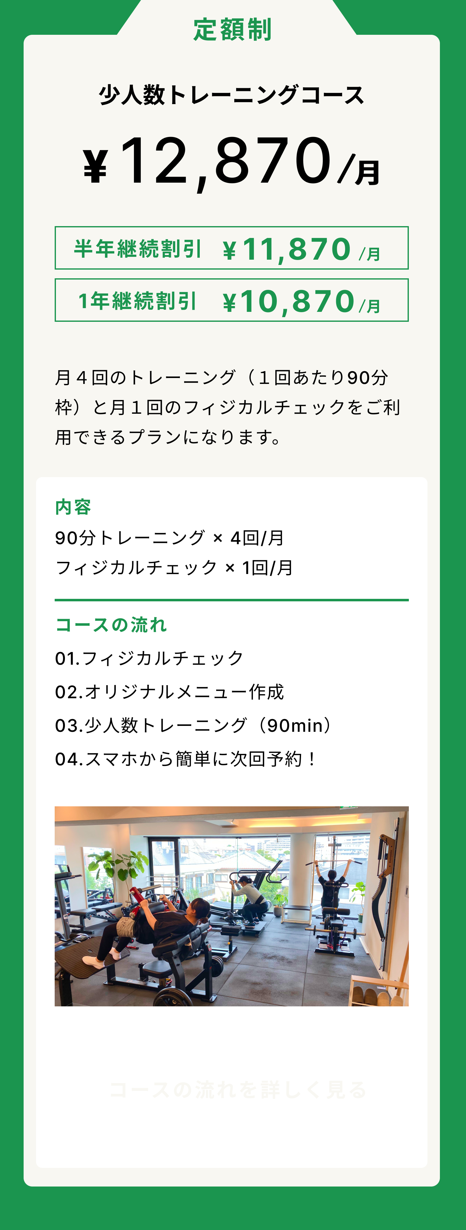 吹田市千里山と浜松市初生町にあるセミパーソナルジムである３ピースジムの料金