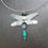 Thumbnail: Green Beaded Dragonfly Necklace