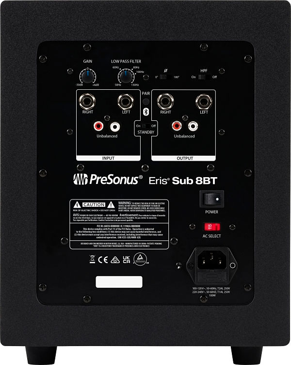 Thumbnail: PreSonus Eris® Sub 8BT: Compact 8-inch, front-firing studio subwoofer with BT