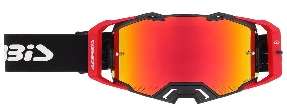 Acerbis Vulcan Goggle Black/Red Mirror Lens