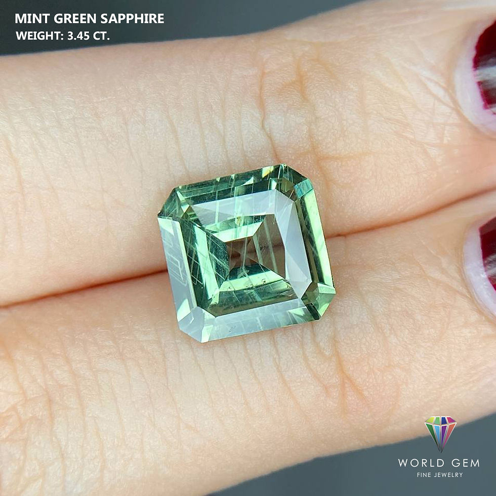 섬네일: Unheated Mint Green Sapphire 3.45 Cts.