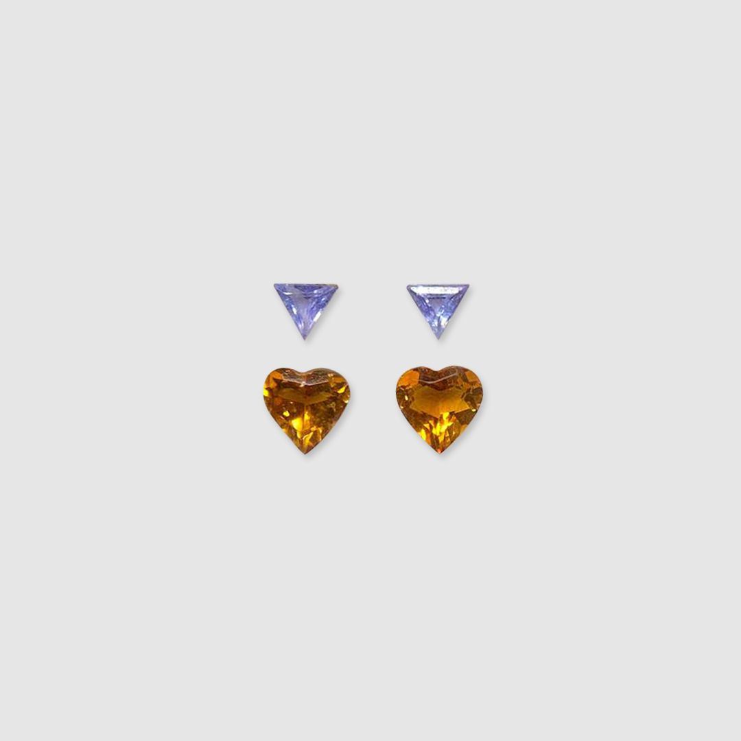 Iolite 0.23 Cts. & Citrine 0.73 Cts.