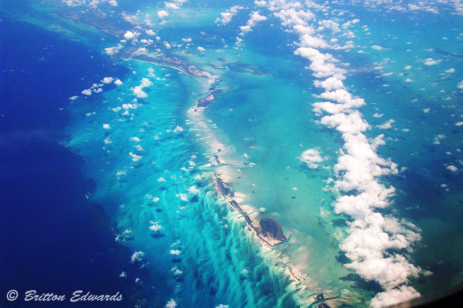 Aerial of the Cayman Islands