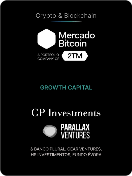 DealMaker assessorou o Mercado Bitcoin na rodada de Growth Capital da Series A, com GP Investments, Parallax Ventures e outros investidores, no setor de Crypto & Blockchain.