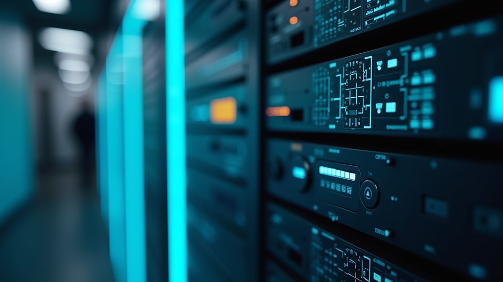 Close-up view of secure digital data storage system