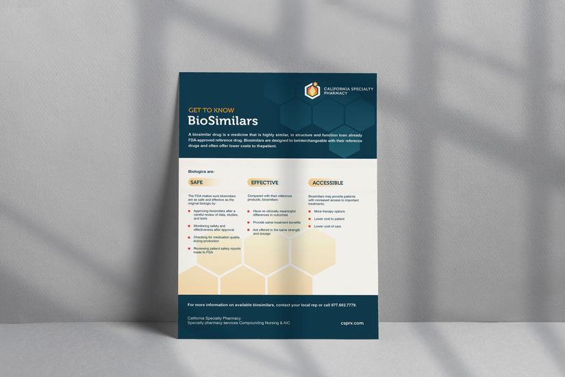 California Specialty Pharmacy, BioSimilar fact sheet/ad