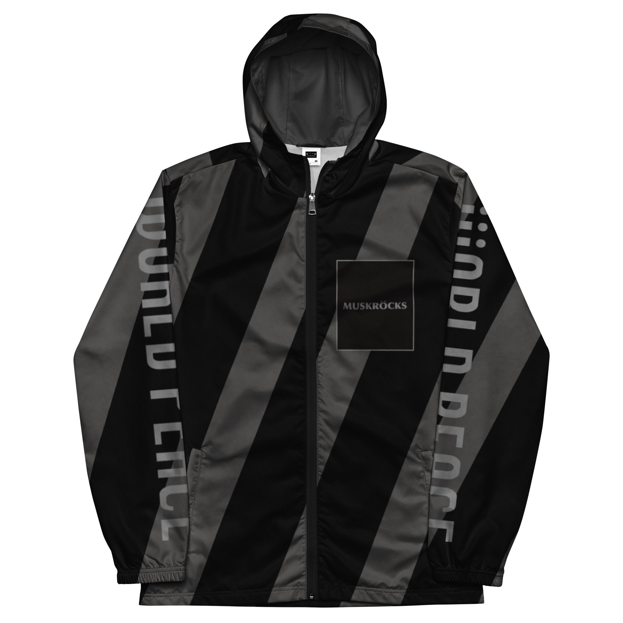 Diagonal stripes sapeur windbreaker
