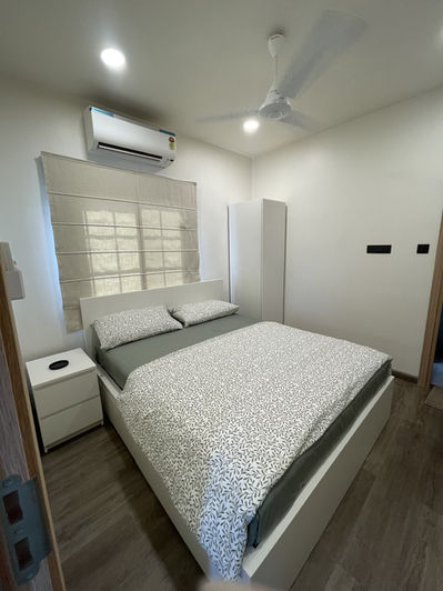 Room Overview - A serene room offering a captivating view of the lush lawn, creating a peaceful and refreshing atmosphere.

Ps Note - Smoking is not permitted in this room

Room Features
- Queen Bed (1),Maximum occupancy: 2 
- Cribs permitted: 1
- Pillowtop mattress, and Duvet
- Remote controlled Fan & AC
- Sound proof windows
- Cupboard with Hangers 
- Bed with side table
- RO Water
- Coffee/tea maker
- Iron and ironing board (on request)
- Wifi Access, Complimentary

Bath & Bathroom Features
- Anti Skid bathroom Floor
- Dental Kits (Soap, Shampoo, Handwash Dispensers)
-Bath Towel Sets
- 24*7 Hot water
- Slippers

Stay Services & Amenities
- Swimming Pool + Jacuzzi Access - Complimentary (Till 10PM)
-Projector Access, Complimentary (Post7pm)
- Premium movie channels
- Netflix, Prime
- Party Speaker with Mic for Karaoke
-Bonfire & Barbecue Experiences (on request)

