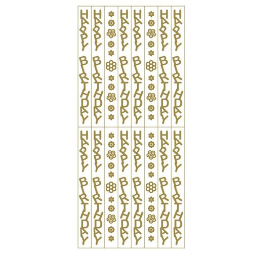 Happy Birthday - Gold Stickers