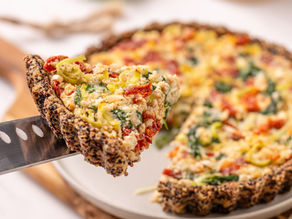QUICHE DE ESPINAFRE COM ALHO-PORÓ