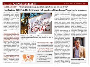 "Grazie a chi rende possibile il bene comune" la stampa nazionale punta i riflettori sulla fondazione Giona