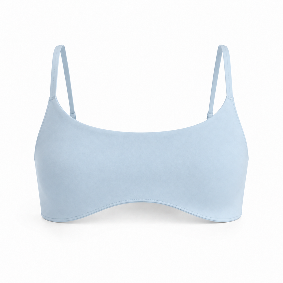 the base sports bra in sky front