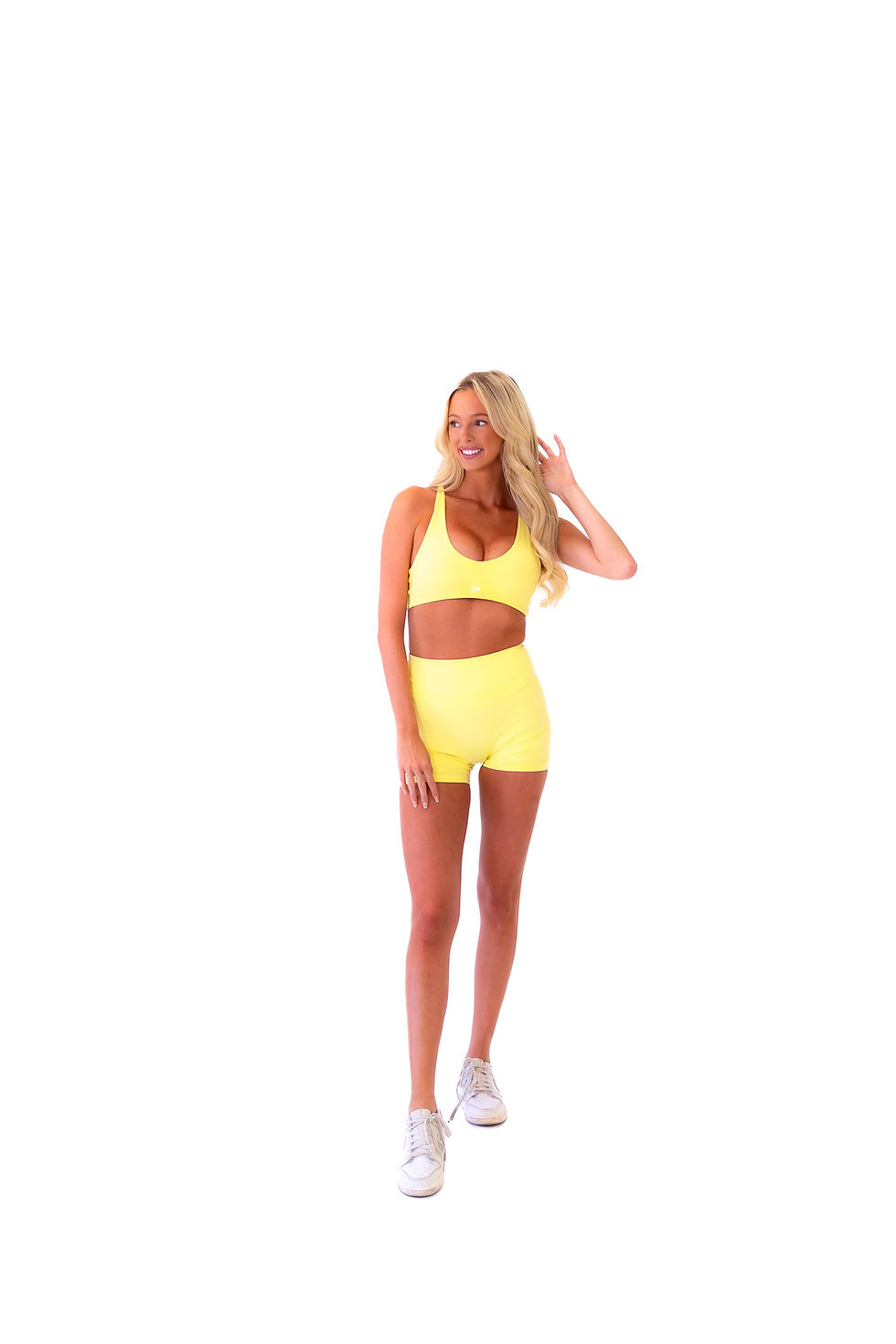 Front view of seamless sculpt shorts in studio lighting
