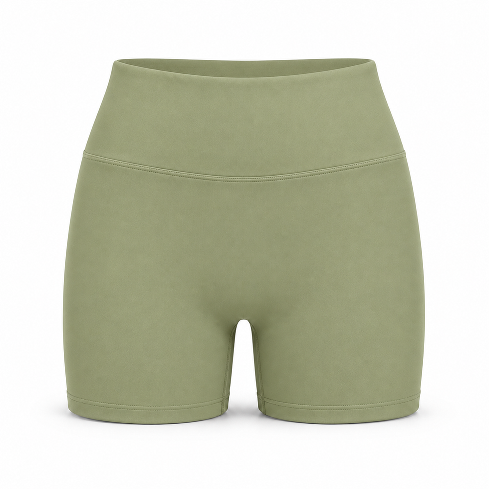 the base short in sage front