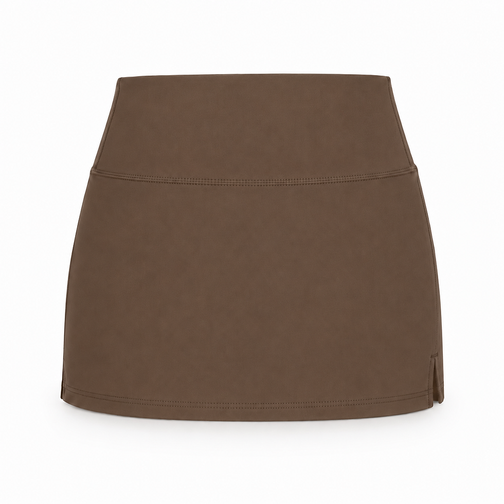 the base club skirt in mocha front