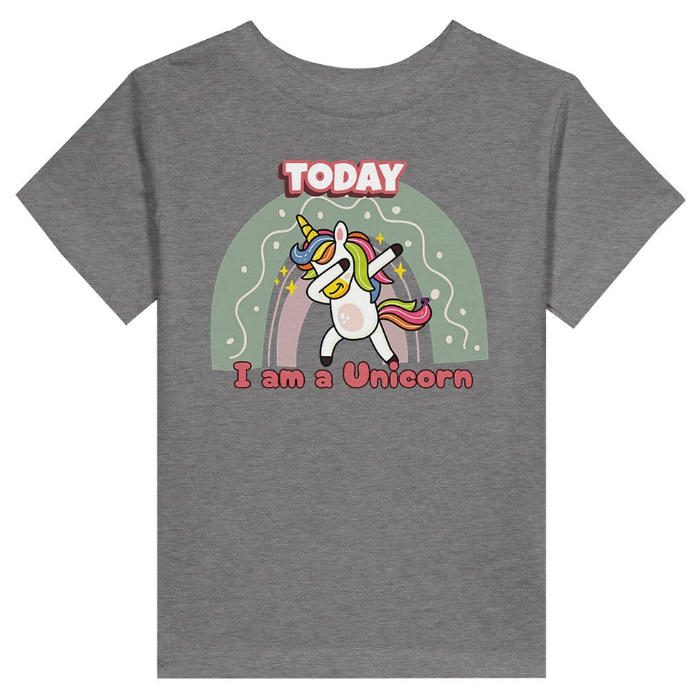 Thumbnail: Toddler Unicorn Staple T-Shirt | Bella + Canvas 3001T