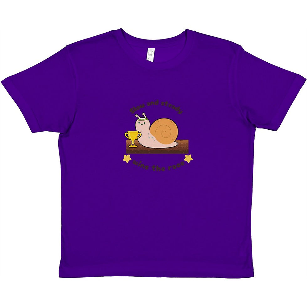 Thumbnail: Slow and Steady Premium Kids Crewneck T-shirt