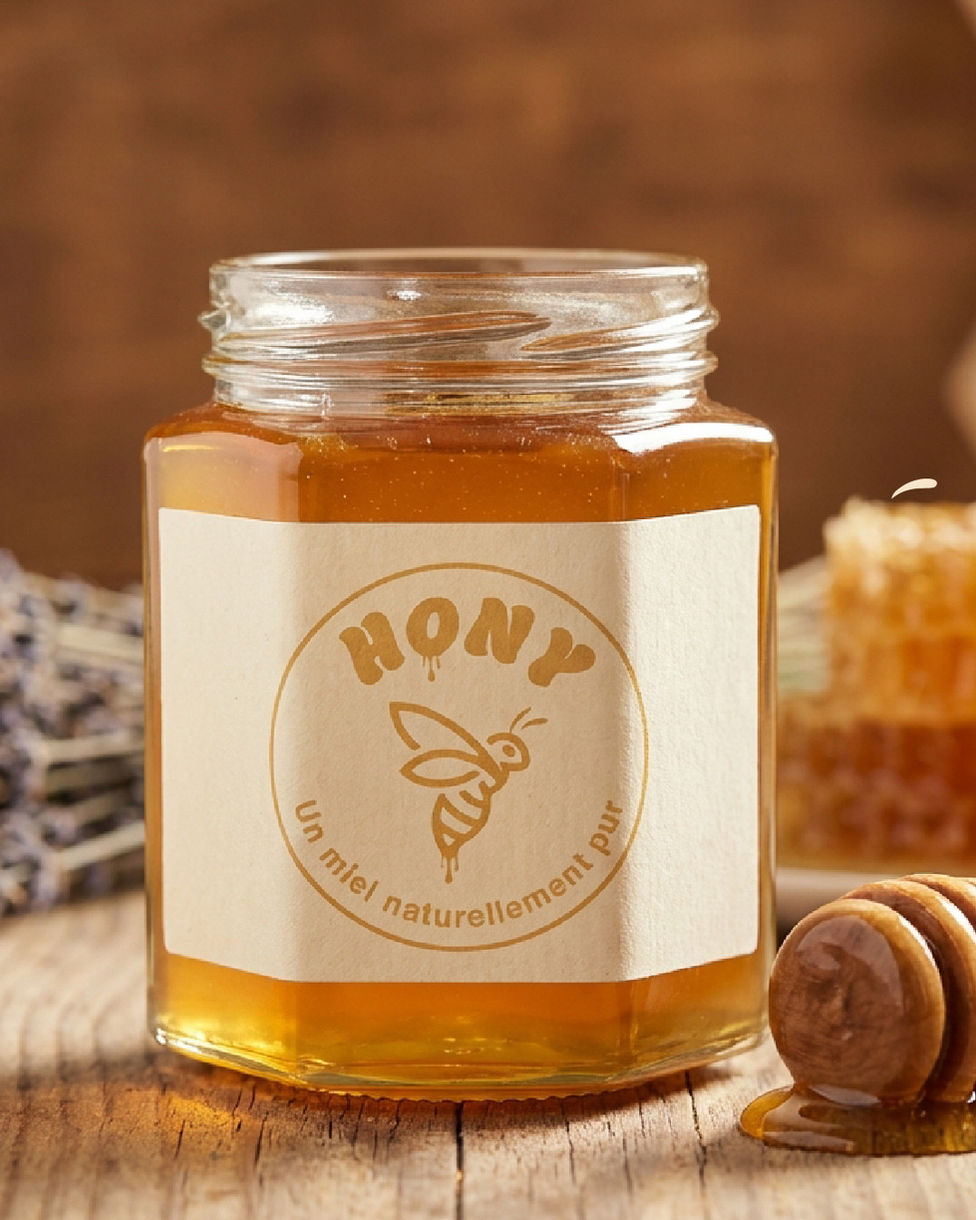 packaging de pot de miel Hony