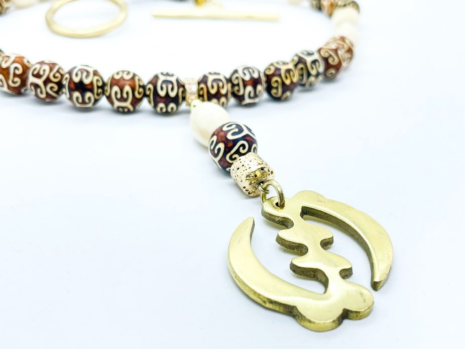 Beaded Tibetan Charm Women's Necklace