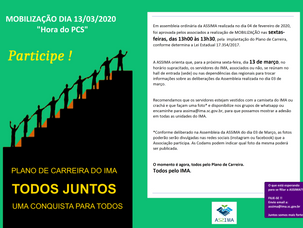 Mobilização do dia 13/03/2020 - "Hora do PCS" 