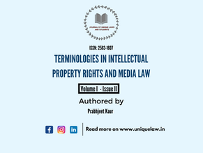 TERMINOLOGIES IN IPR AND MEDIA LAW