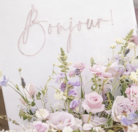 Welcome Sign Wedding pastell lavendel