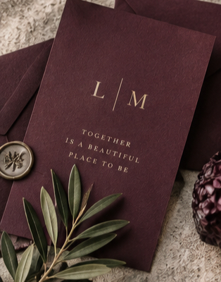 Einladung Plum and Olive
