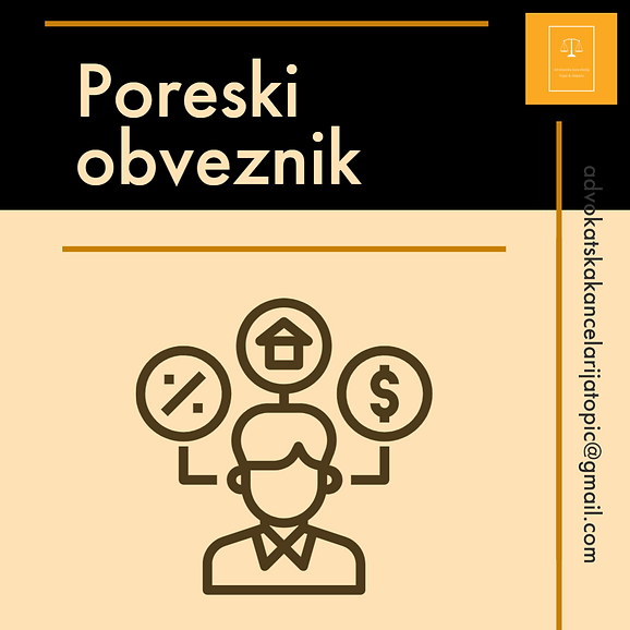Advokat Ružica Topić Banja Luka, Poreski obveznik