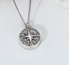Sterling Silver Compas Necklace