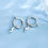 Thumbnail: Lighting Bolt Hoop Sterling Silver 925 Earrings 15 mm