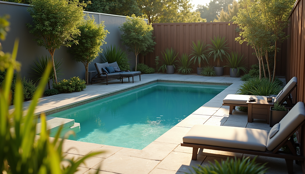 Plunge pool, cocktail pool, custom tiny pool