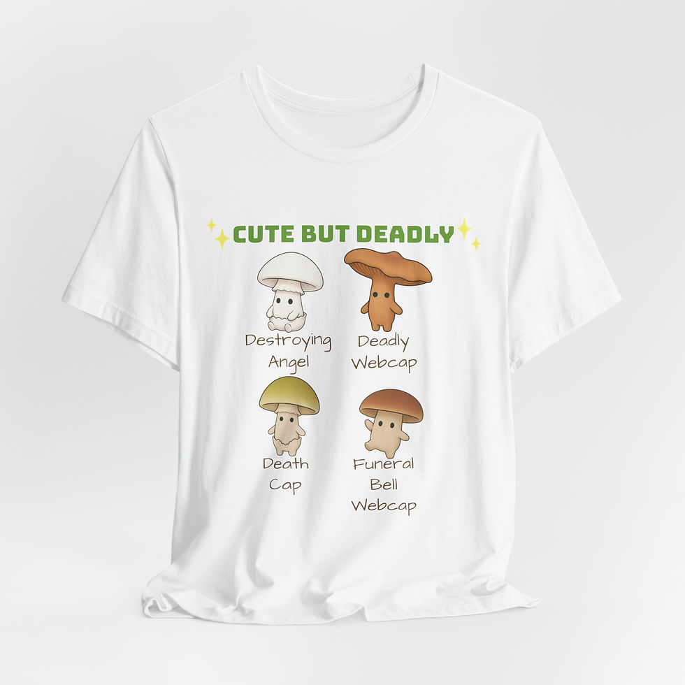 Thumbnail: Cute But Deadly Mushroom T-Shirt — Funny Toxic & Poisonous Fungi Graphic Tee